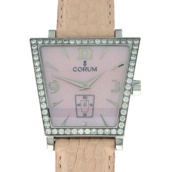 Trapeze Quartz Diamond Pink Dial Ladies Watch