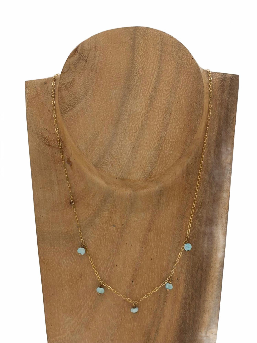 women's larimar necklace in gold