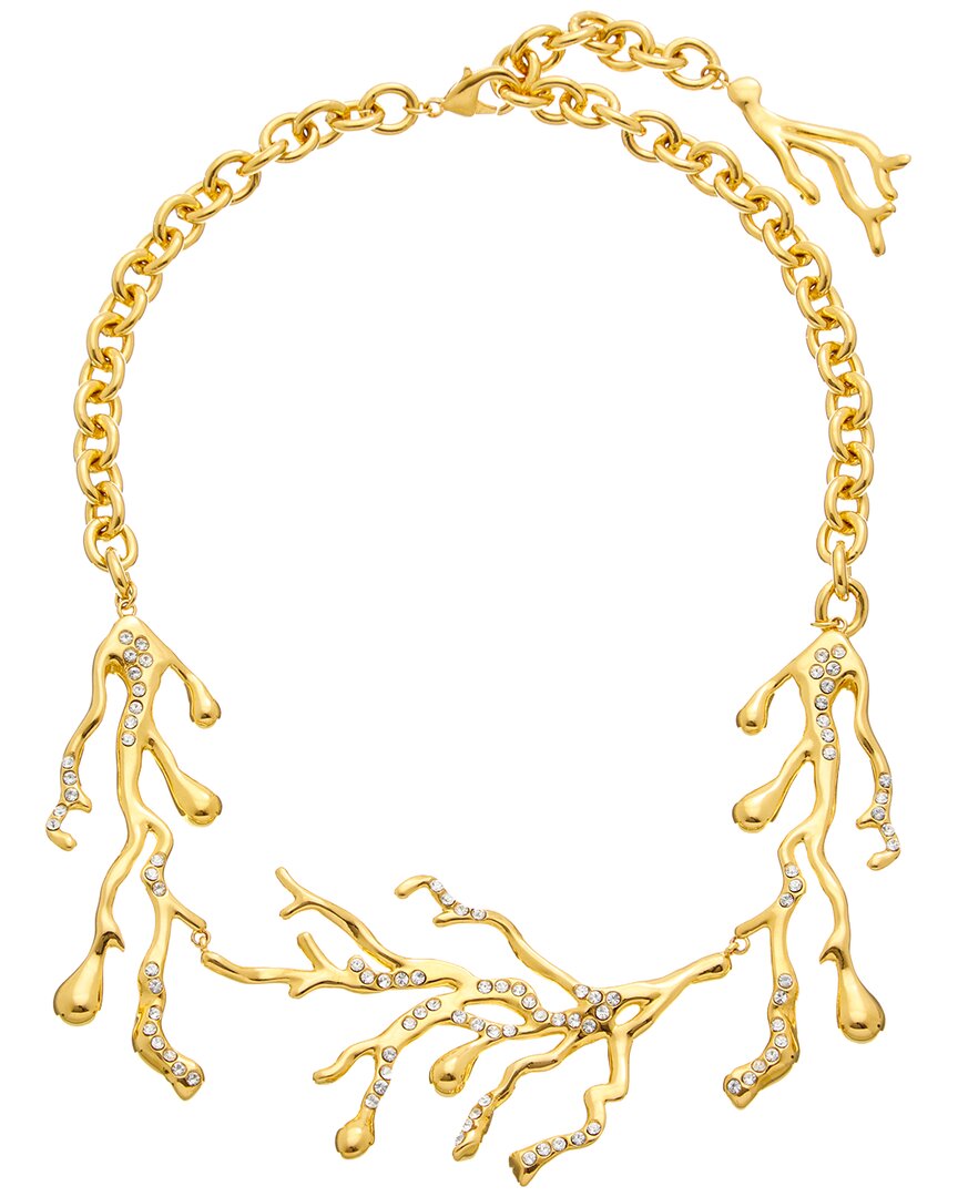 coral & drops necklace