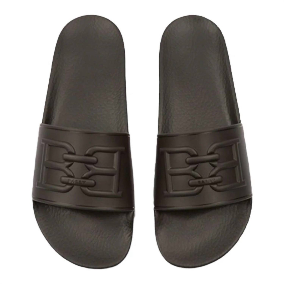 men's scotty 6300476 slide sandals in black rubber