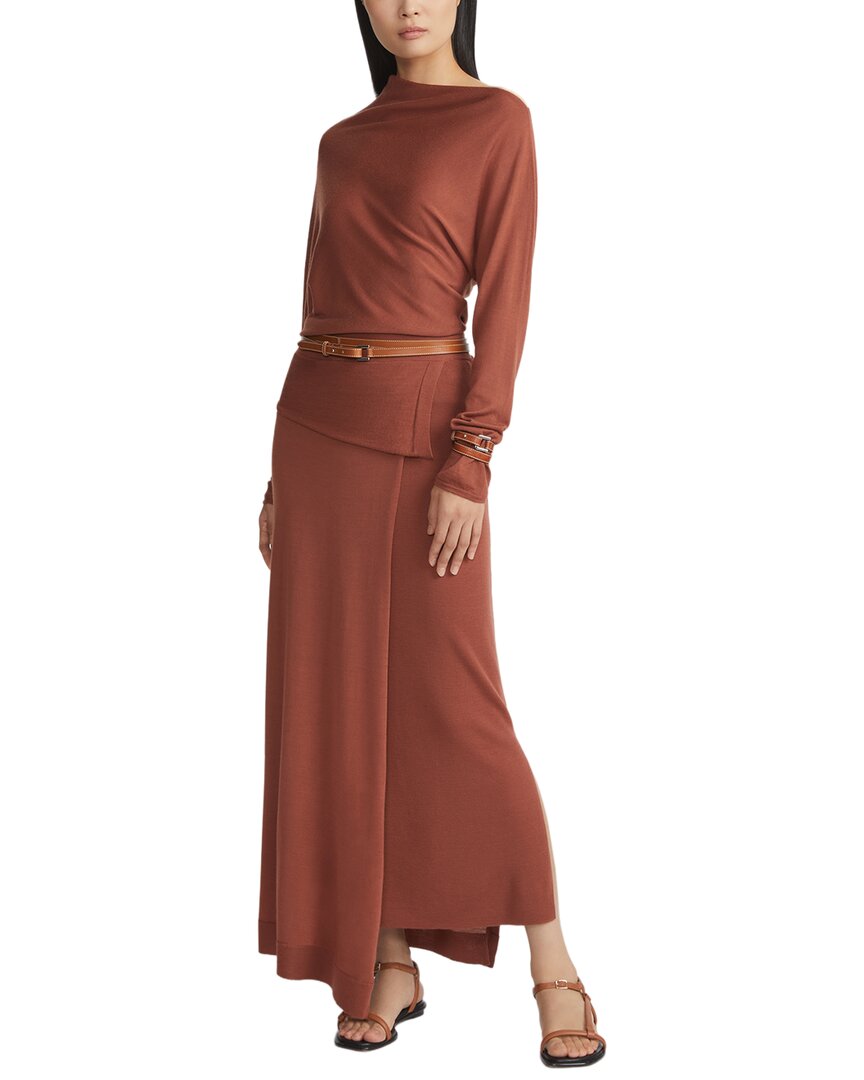 knit pull on wool wrap skirt