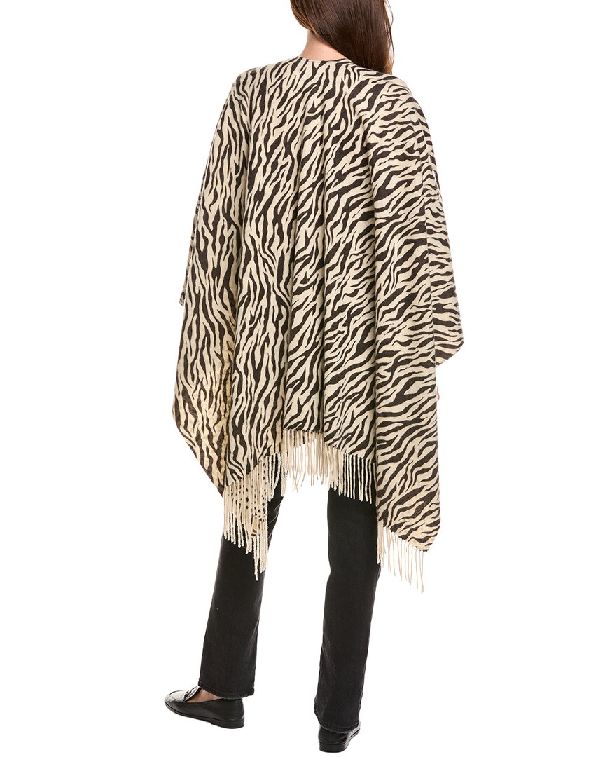 reversible wool & cashmere-blend ruana