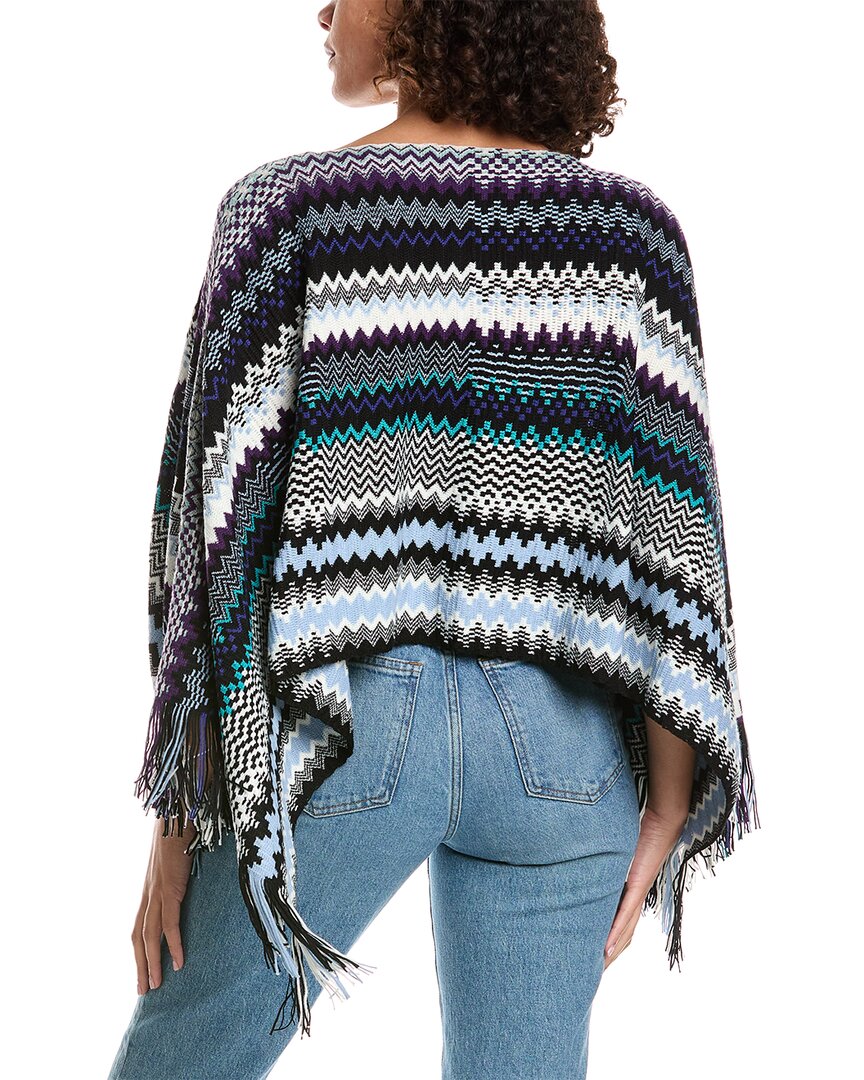 wool-blend poncho