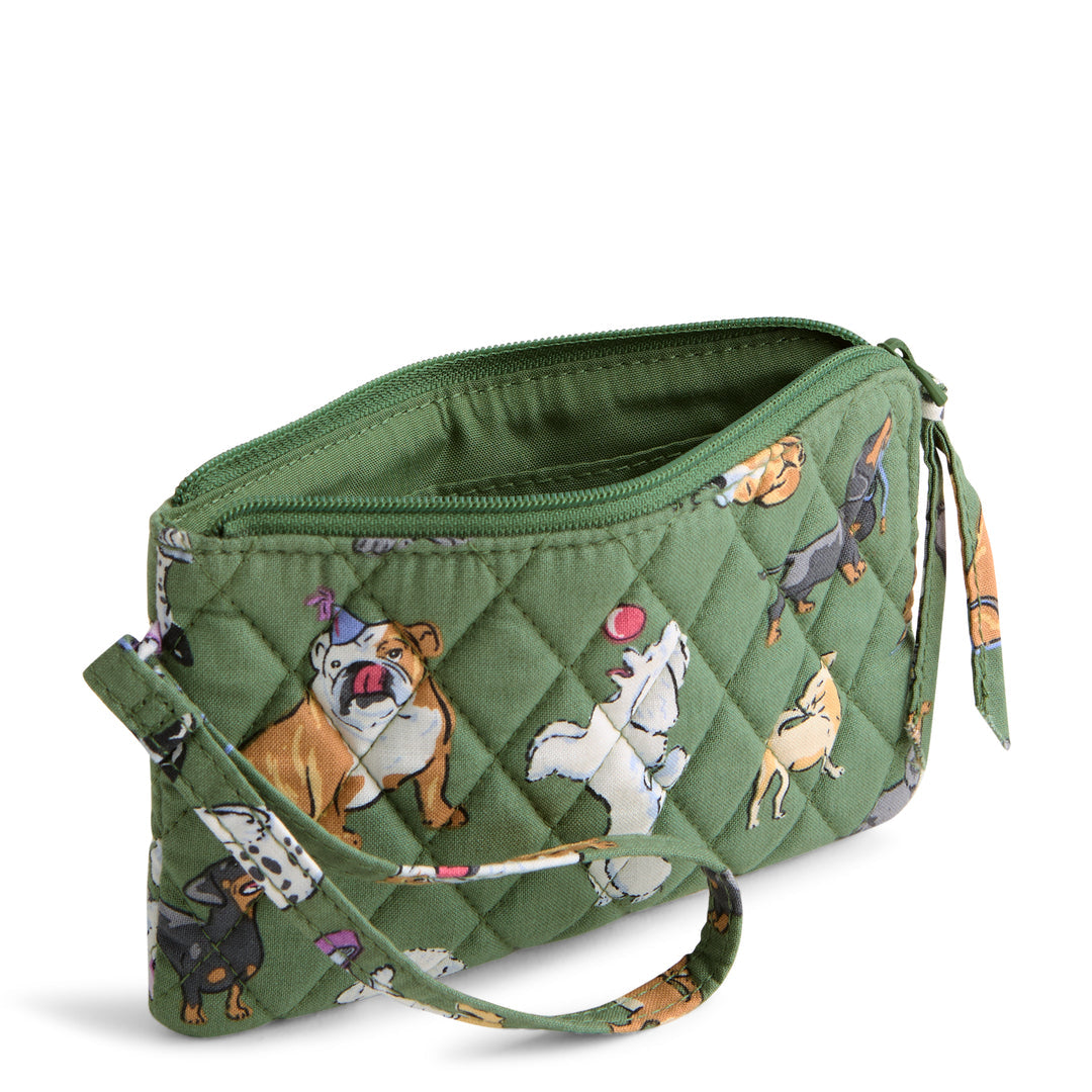 outlet cotton essential zip wristlet