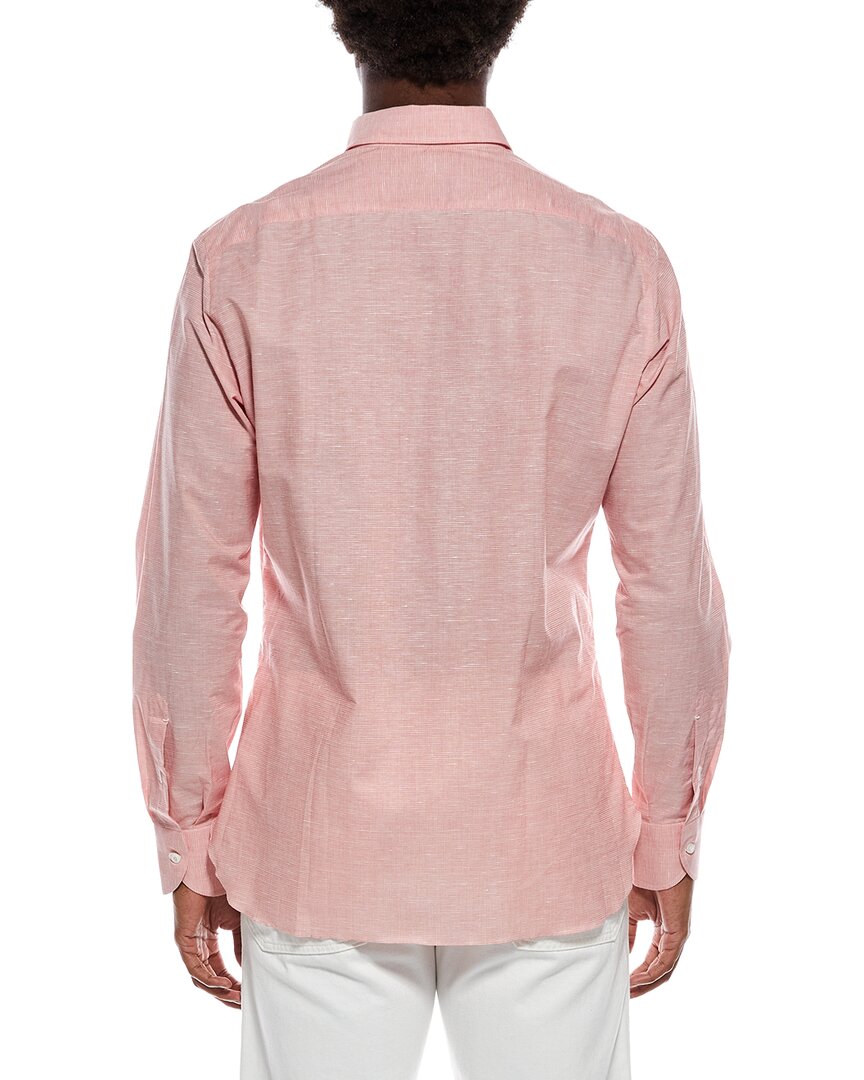 linen-blend dress shirt