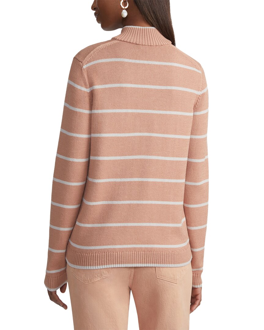 plus stripe fitted silk-blend bomber sweater