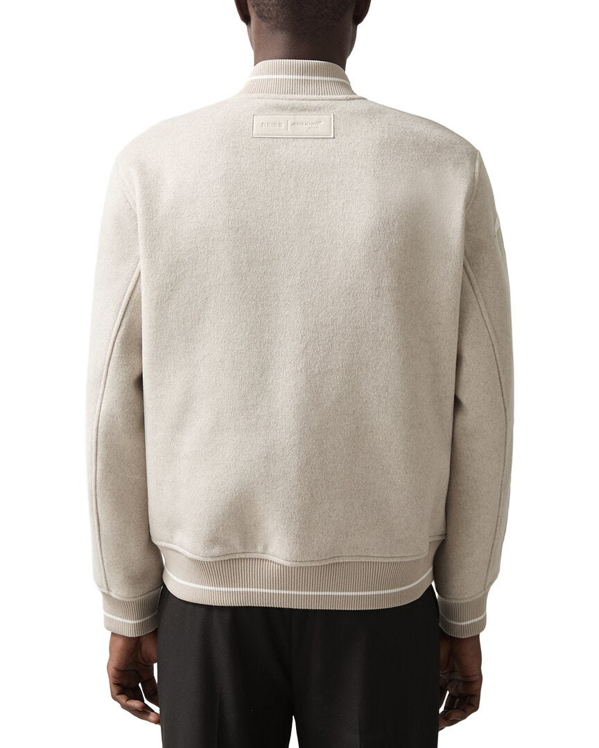 track wool-blend bomber jacket