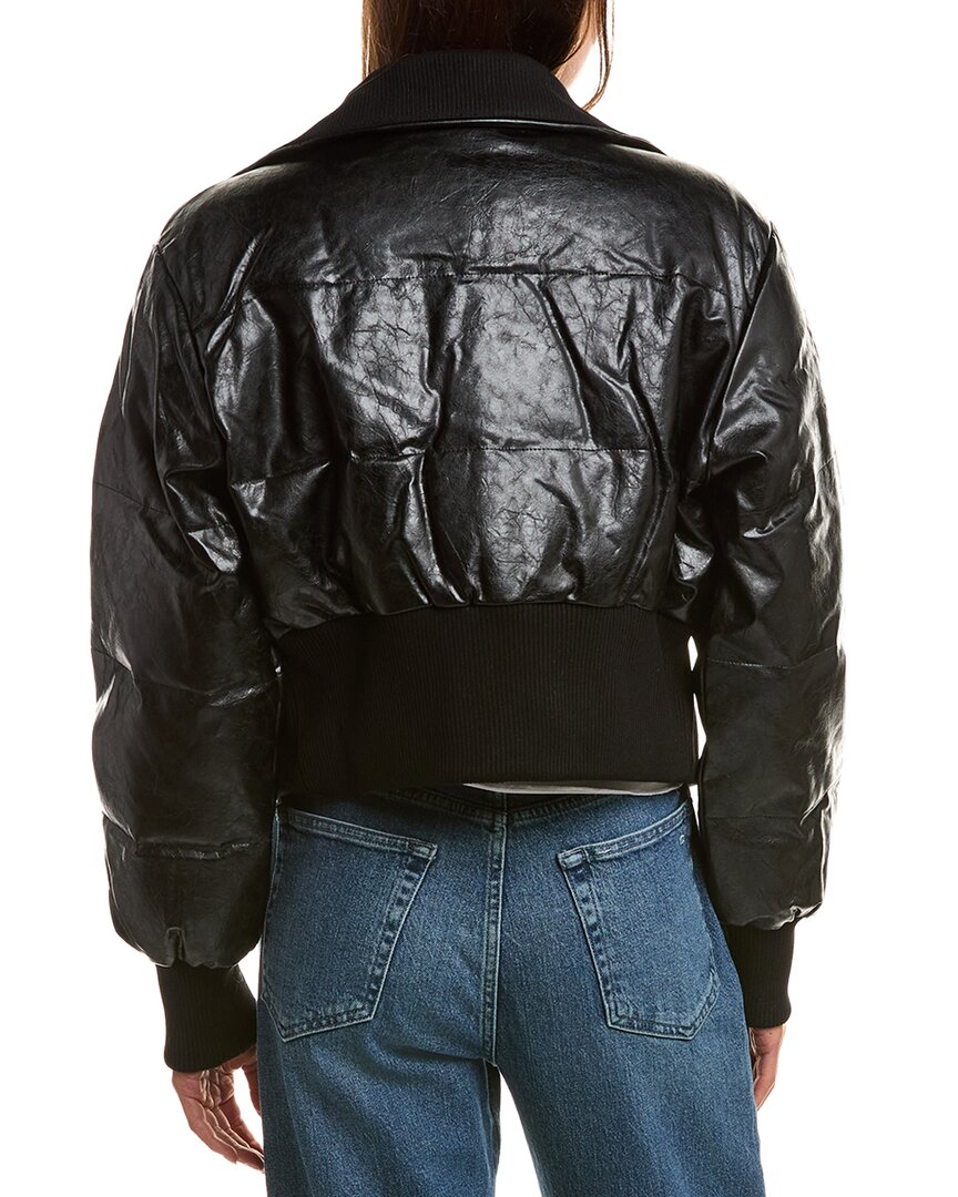 lumina cropped faux leather jacket