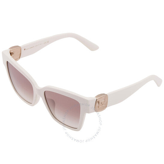 Dolce & Gabbana, Browm Mirror Gradient Silver Square Ladies Sunglasses