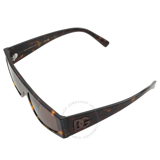 دولتشي آند غابانا، نظارة شمسية رجالية مستطيلة باللون البني