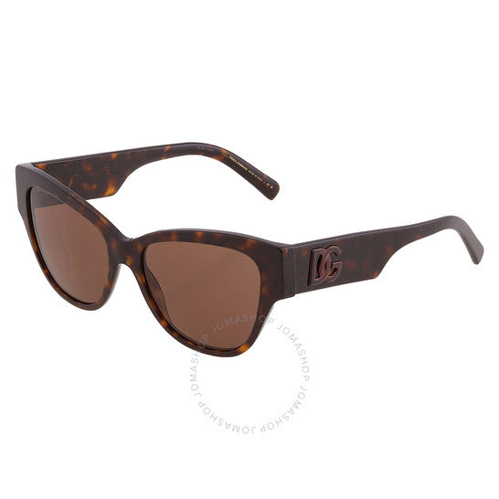 Dolce & Gabbana, Dark Brown Butterfly Ladies Sunglasses