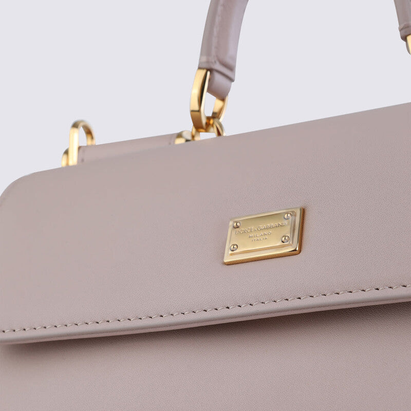 Nude Leather My Sicily Small Top Handle Bag