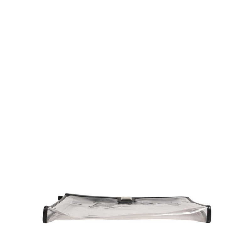 Transparent PVC Logo Plaque Clutch Bag