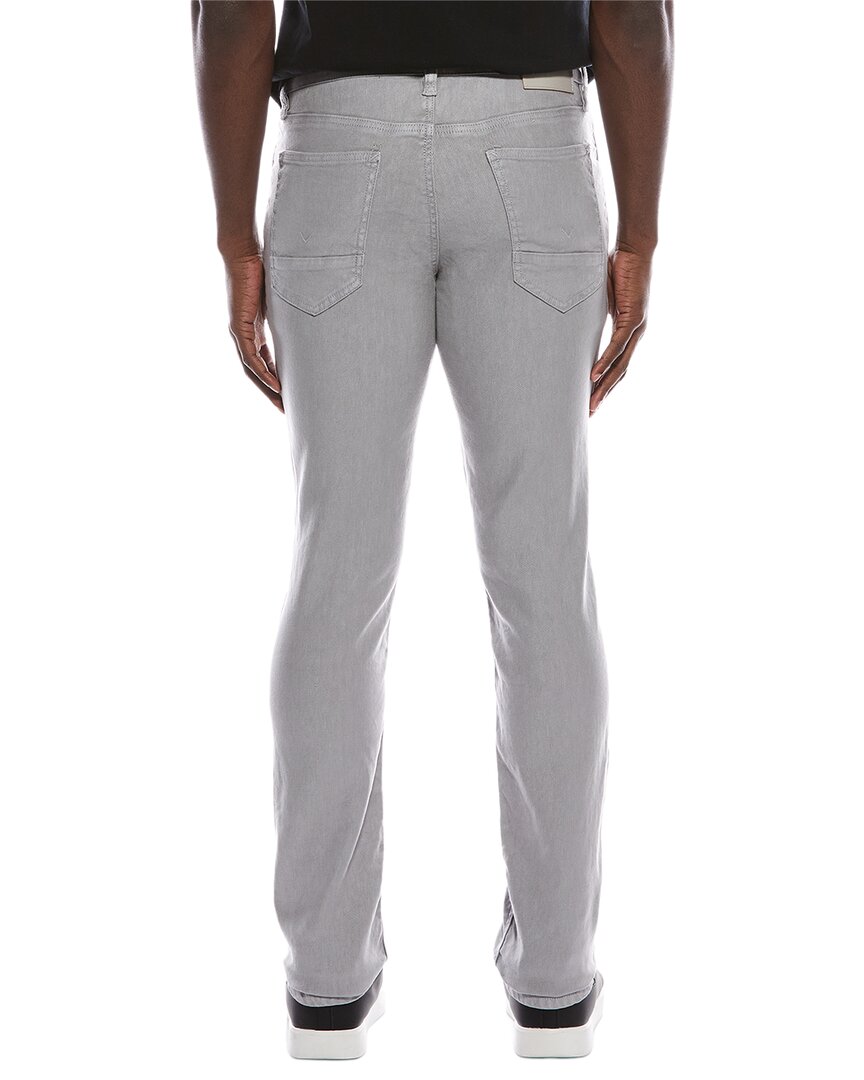 grey linen-blend straight fit jean