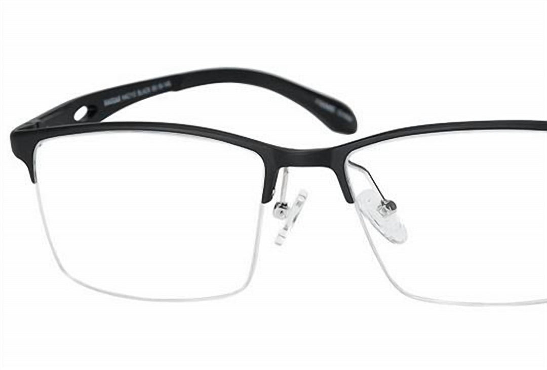 men's hac112 rectangle eyeglasses in black