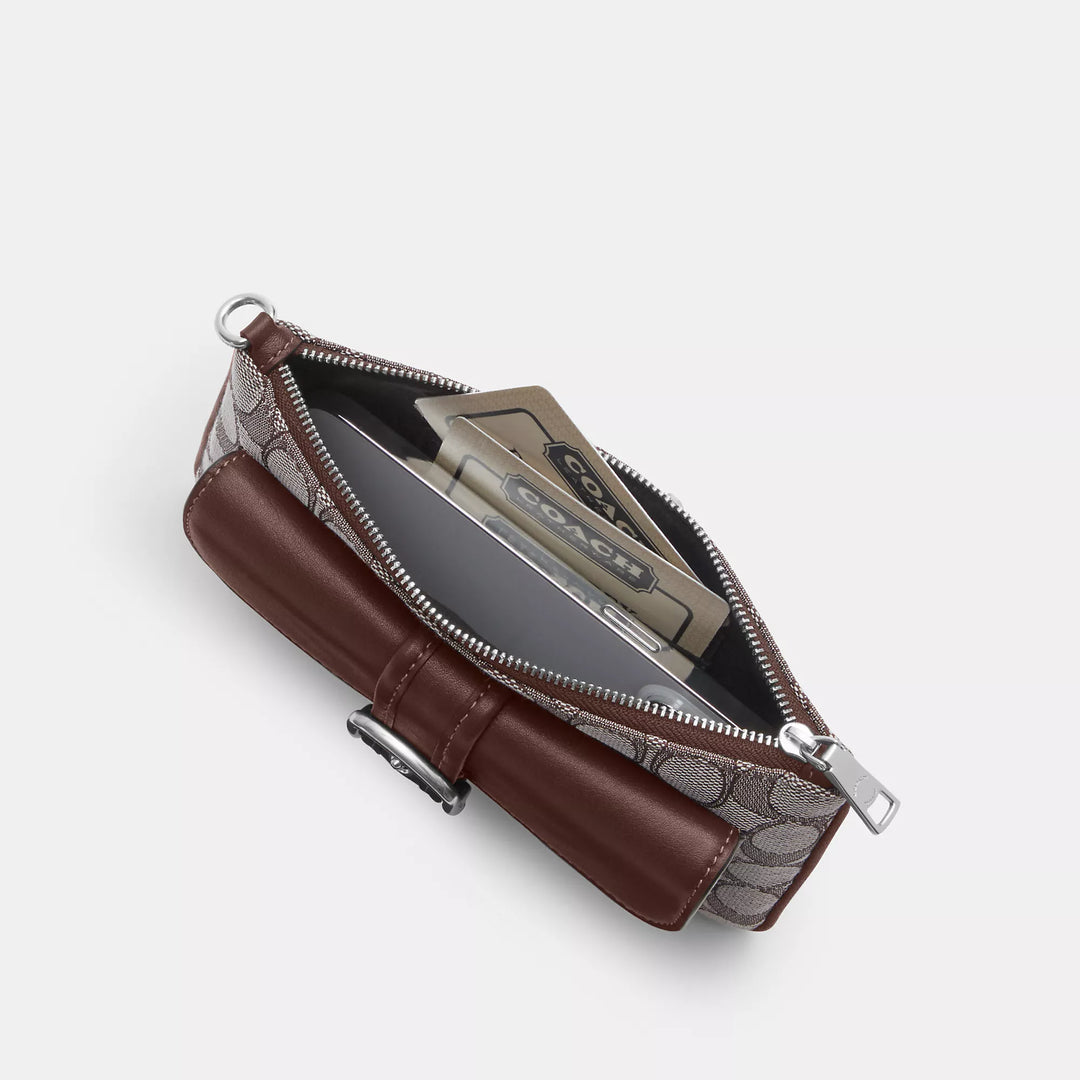 ashton wristlet in signature jacquard