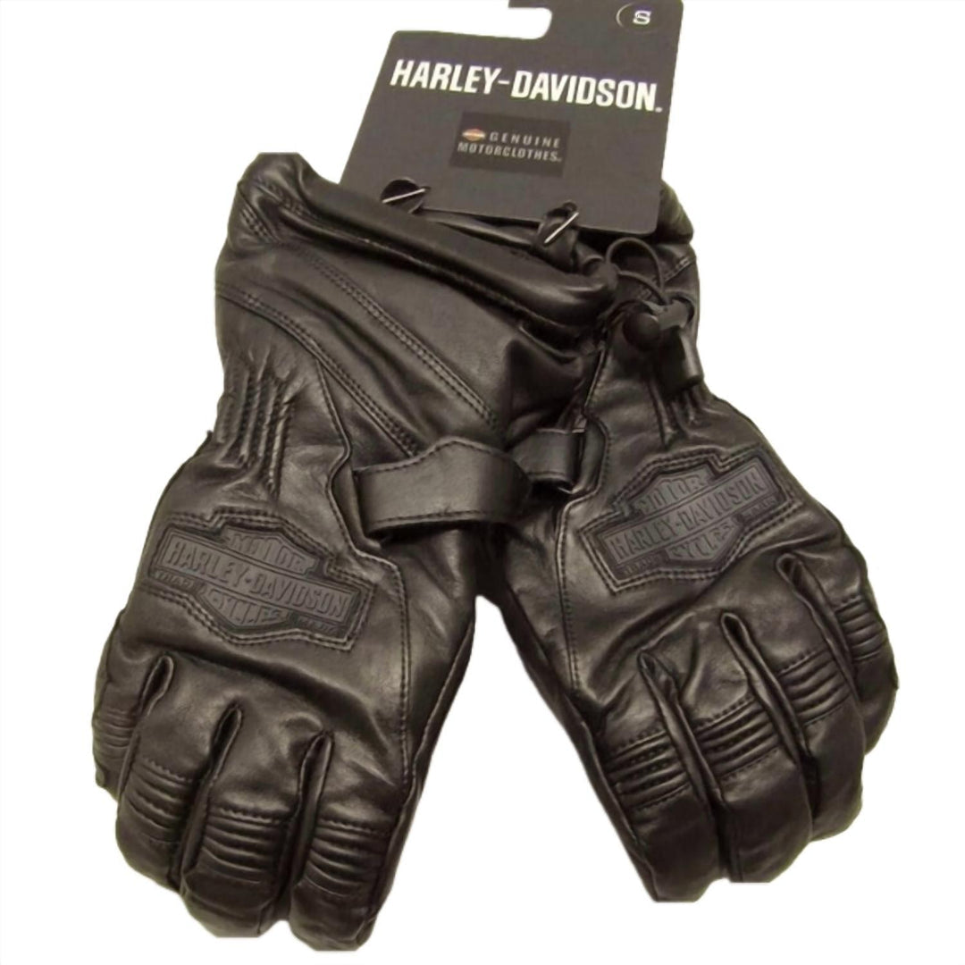 men's circuit ii waterproof leather gauntlet gloves in black