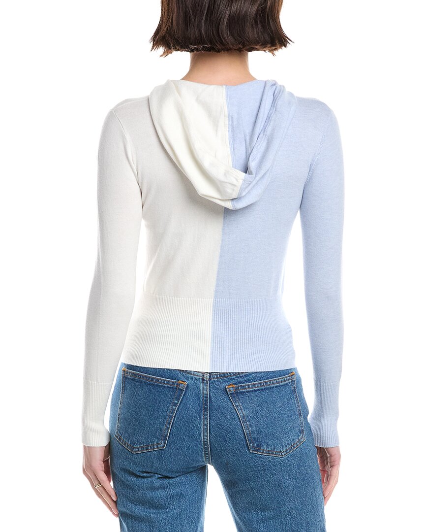 half and half fitted silk-blend hoodie
