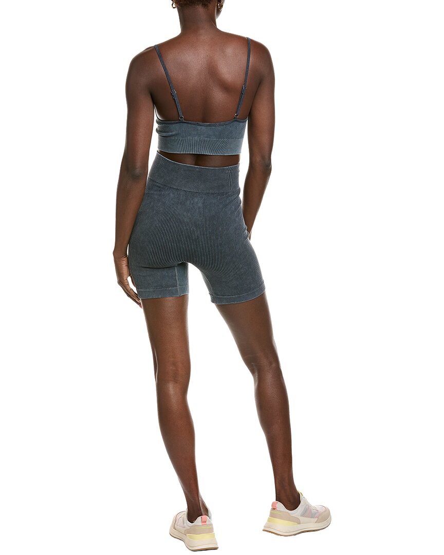2pc mineral washed bralette & short set