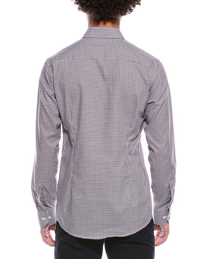 micro check fine twill slim fit shirt