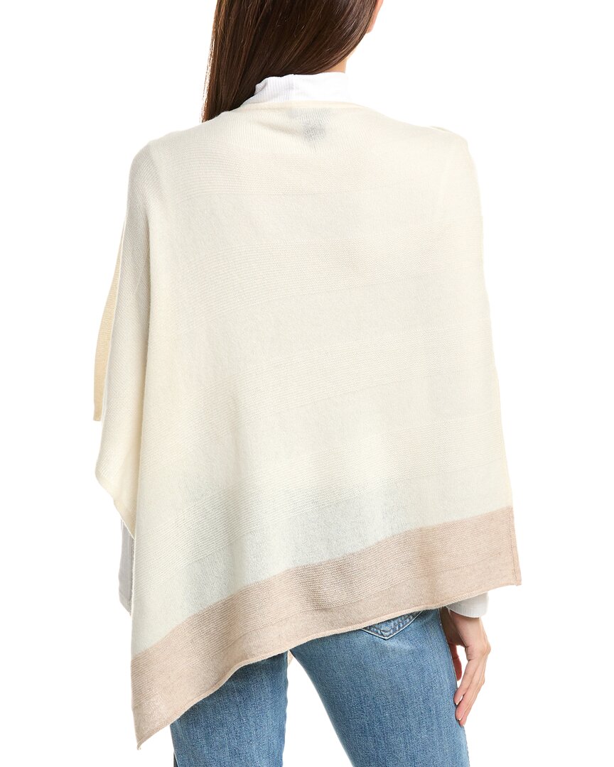 cashmere border stripe cashmere poncho