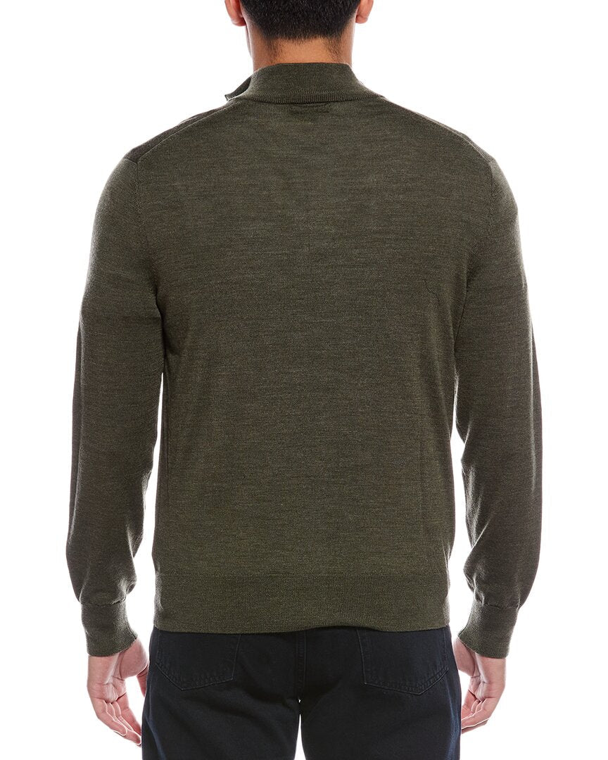 wool 1/2-zip cardigan