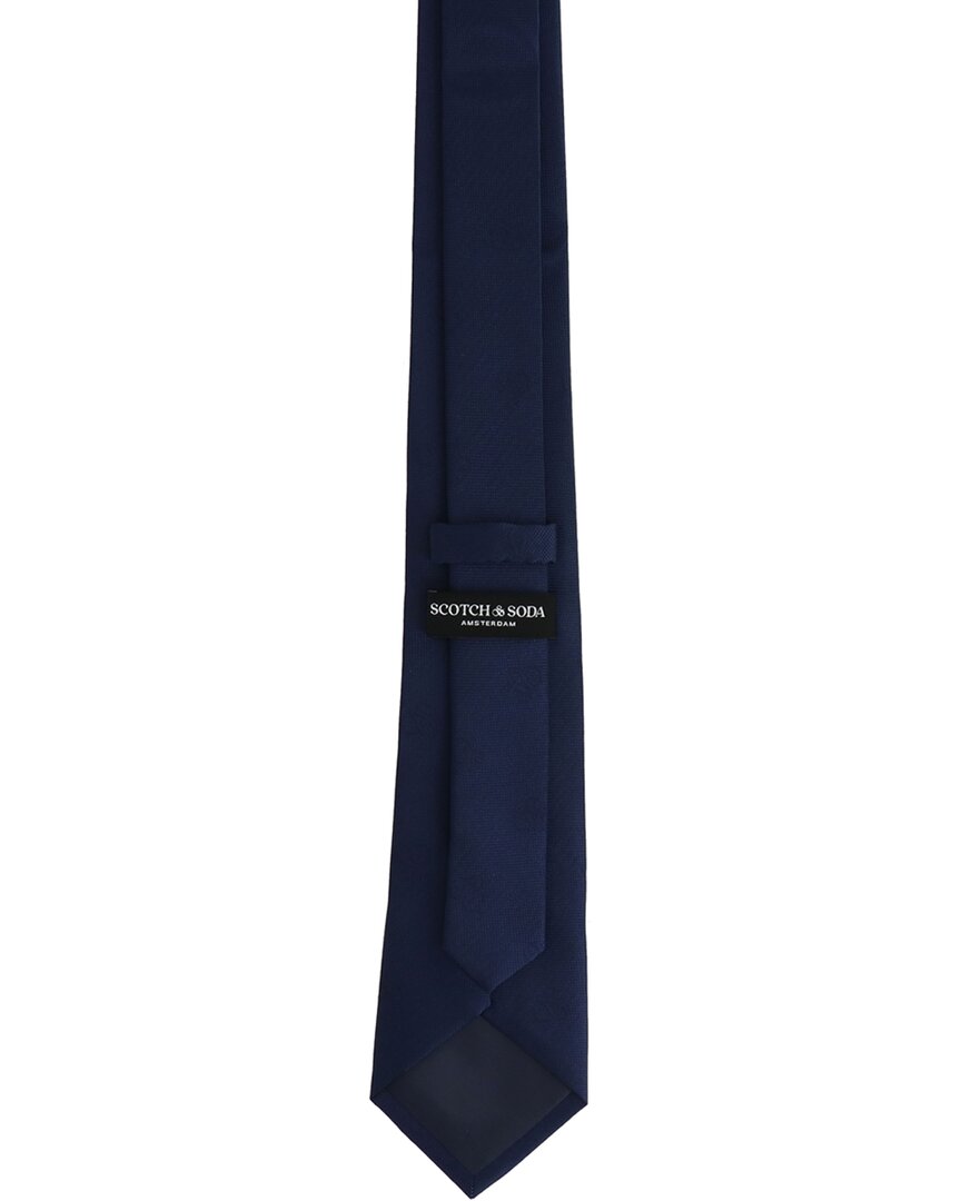 navy tonal ampersan logo tie
