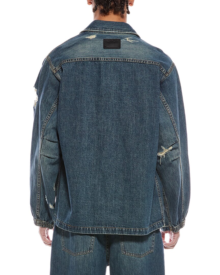denim uniform shirt jacket