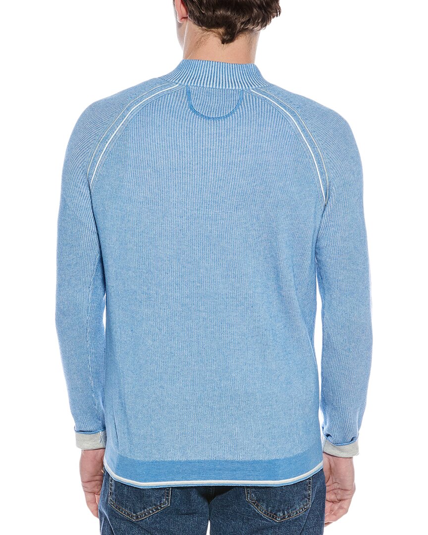 english rib 1/4-zip mock neck sweater