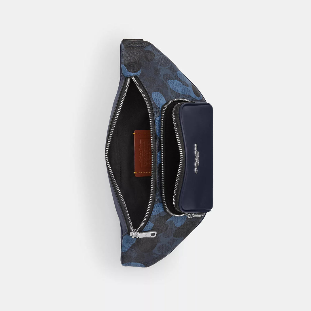racer small belt bag in signature camo print