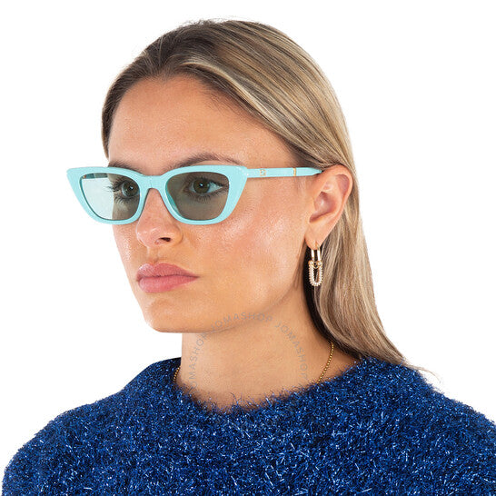 Fendi, Blue Logo Folding Cat Eye Ladies Sunglasses