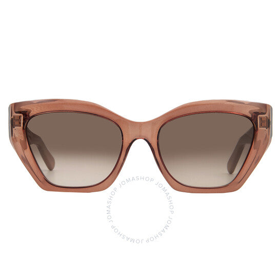 Ferragamo, Brown Gradient Cat Eye Ladies Sunglasses