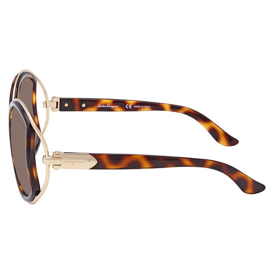Brown Gradient Round Sunglasses