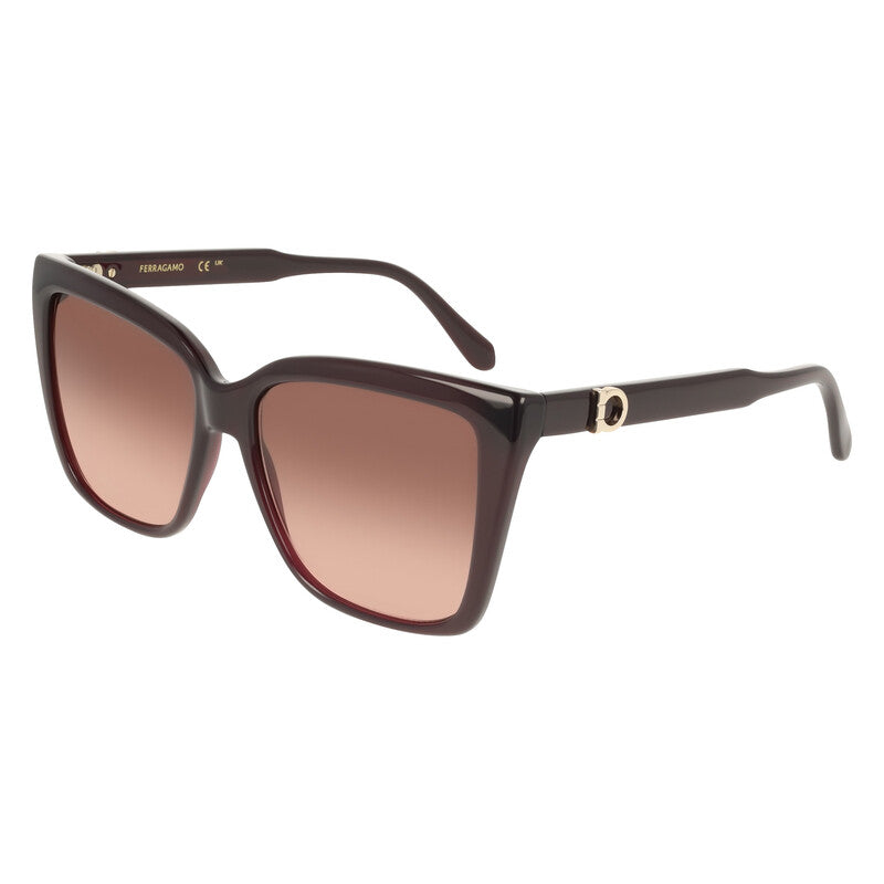 Burgundy Gradient Butterfly Ladies Sunglasses