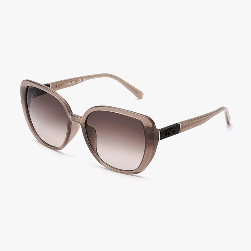 Burgundy Gradient Square Ladies Sunglasses