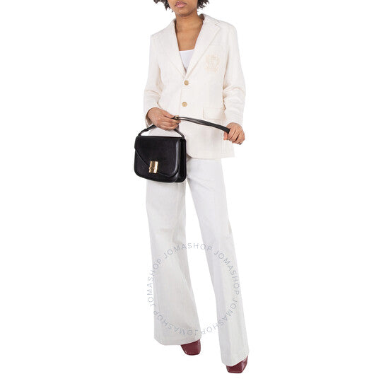 Ferragamo, Fiamma Small Leather Crossbody Bag