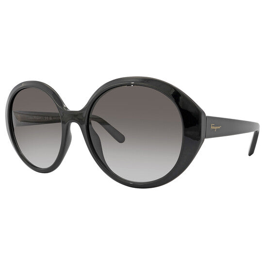 Grey Gradient Round Ladies Sunglasses