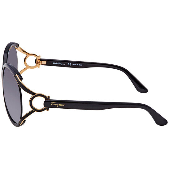 Grey Gradient Round Ladies Sunglasses