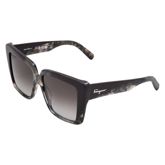 Grey Gradient Square Ladies Sunglasses