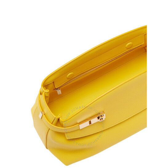 Ferragamo, Hug Gancini-Buckled Calfskin Shoulder Bag
