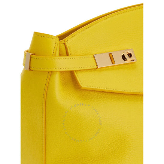 Ferragamo, Hug Gancini-Buckled Calfskin Shoulder Bag