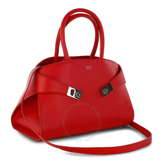 Ferragamo, Logo Printed Small Hug Leather Bag