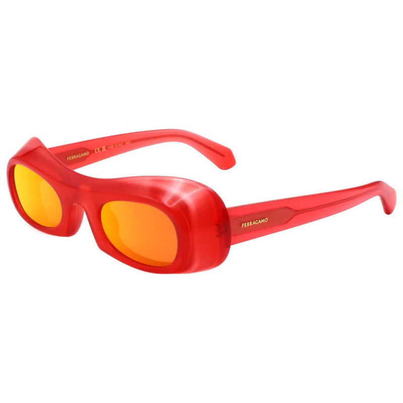 Orange Flash Irregular Ladies Sunglasses