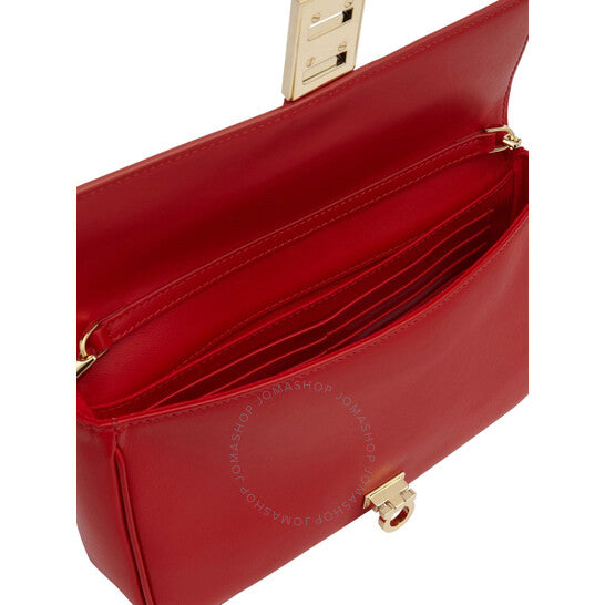 Ferragamo, Red Calfskin Mini Chain Bag
