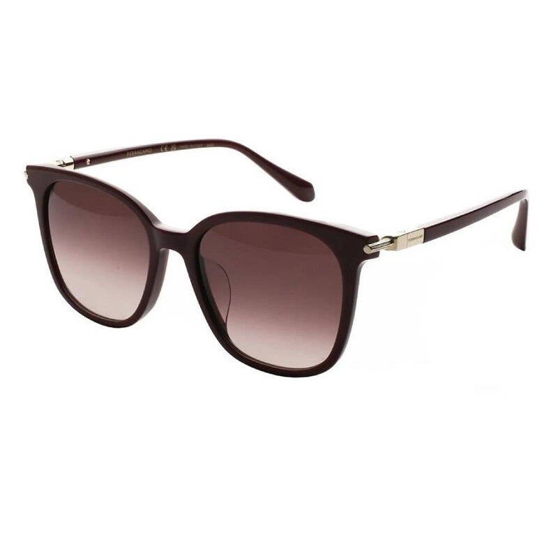 Burgundy Gradient Square Ladies Sunglasses