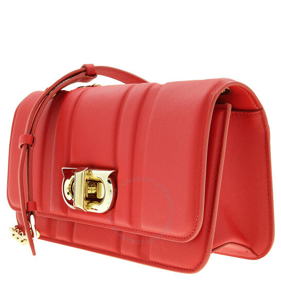 Ferragamo, Twist Lock Gancini Shoulder Bag