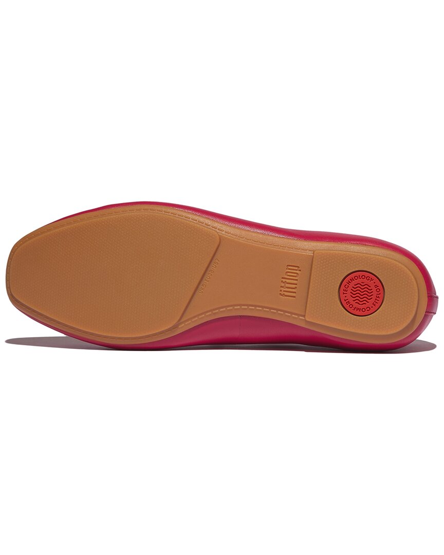delicato bow leather ballet flat