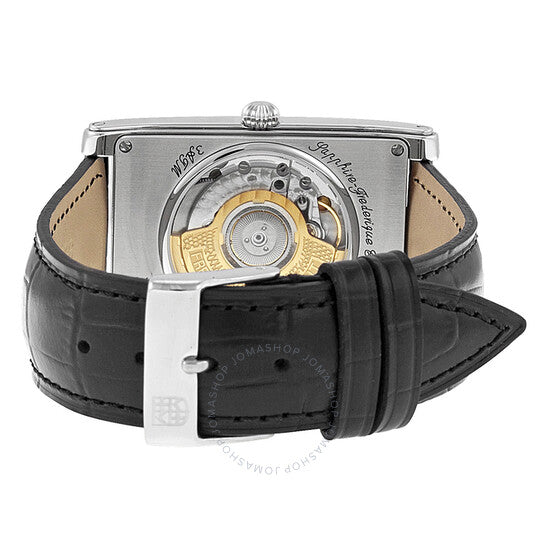 Frederique Constant, Classics Carree Black Dial Black Leather Strap