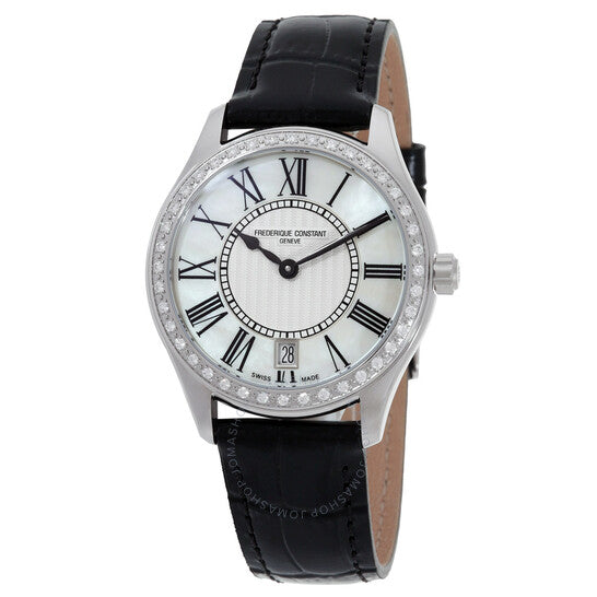 Frederique Constant, Quartz Diamond White Dial Ladies Watch