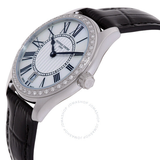 Frederique Constant, Quartz Diamond White Dial Ladies Watch